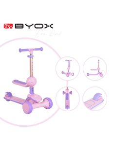 EVO scooter, roller ráülős, átalakítható 2in1 PINK