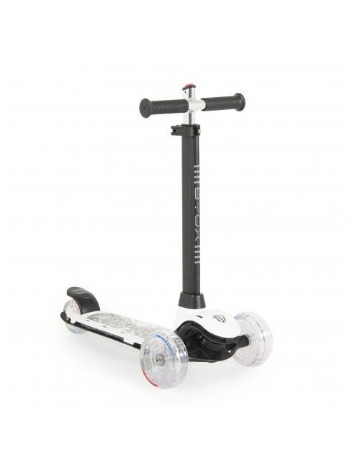 iSPORTER roller kamaszoknak villogó LEDekkel, 50 kgig FEHÉR/FEKETE