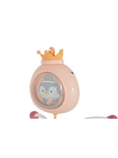   PENGUIN Bed bell zenélő forgó játék kiságyra fehér zajjal PINK