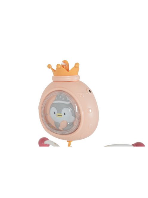 PENGUIN Bed bell zenélő forgó játék kiságyra fehér zajjal PINK