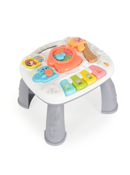 MŰANYAG tanuló asztal zongorával SZÜRKE