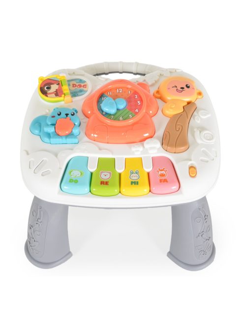 MŰANYAG tanuló asztal zongorával SZÜRKE