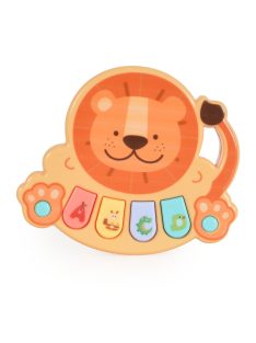 MŰANYAG zenélő játék kis zongora oroszlános