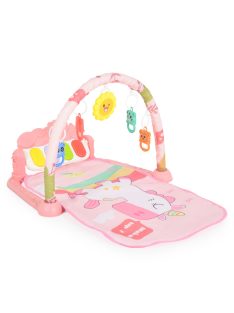 JÁTSZÓSZŐNYEG unikornis zongorás, játékhíd+hang PINK