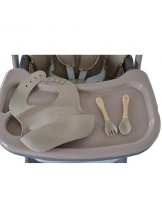   LINDO multifunkciós etetőszék kiegészítőkkel (előke, kanál, villa) BÉZS