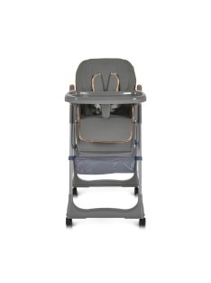   LINDO multifunkciós etetőszék kiegészítőkkel (előke, kanál, villa) SZÜRKE