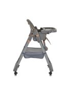 LINDO multifunkciós etetőszék kiegészítőkkel (előke, kanál, villa) SZÜRKE