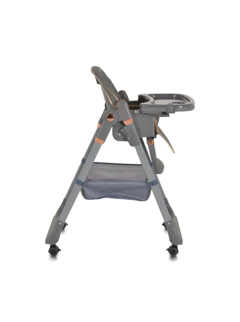 LINDO multifunkciós etetőszék kiegészítőkkel (előke, kanál, villa) SZÜRKE