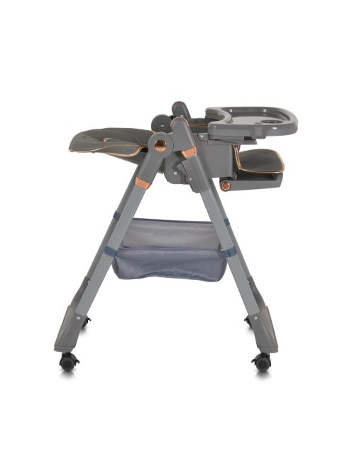 LINDO multifunkciós etetőszék kiegészítőkkel (előke, kanál, villa) SZÜRKE