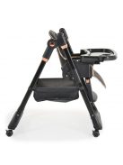 LINDO multifunkciós etetőszék kiegészítőkkel (előke, kanál, villa) FEKETE