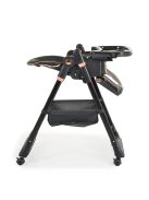 LINDO multifunkciós etetőszék kiegészítőkkel (előke, kanál, villa) FEKETE