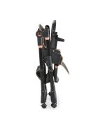 LINDO multifunkciós etetőszék kiegészítőkkel (előke, kanál, villa) FEKETE