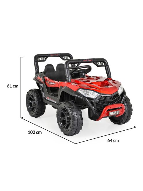 MONI Fast elektromos, akkumulátoros autó/buggy metál piros