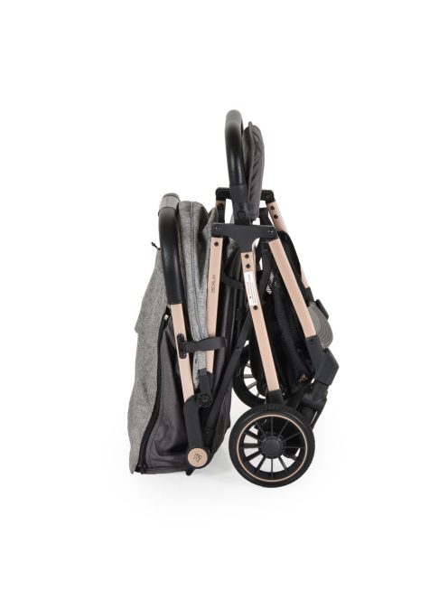 BERLIN PRÉMIUM utazó babakocsi, 1 gombbal csukható, 22kg SZÜRKE