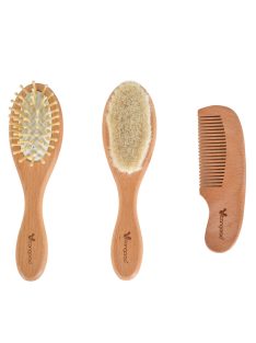 Fa fésű szett babáknak