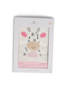 MUM Zsiráfos takaró 90*100cm PINK/rózsa