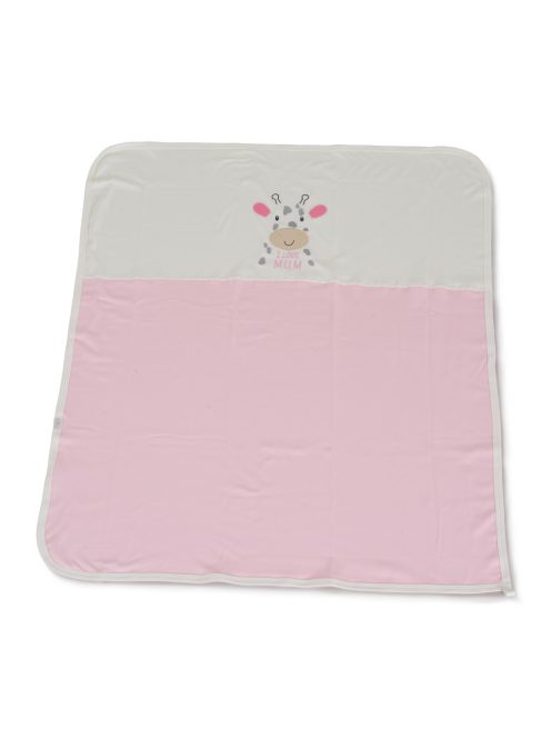 MUM Zsiráfos takaró 90*100cm PINK/rózsa