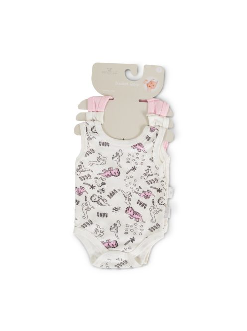 BABARUHA BODY 3 dbos ujjatlan body szett PINK