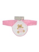 BEAR előke hosszú ujjal, macis mintával, pvc/textil PINK