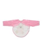 BEAR előke hosszú ujjal, macis mintával, pvc/textil PINK