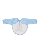 BEAR előke hosszú ujjal, macis mintával, pvc/textil KÉK