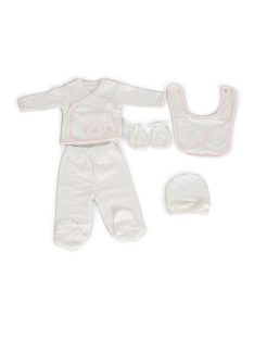   BABARUHA kihozós szett, újszülött ruhacsomag díszdobozban PINK/rózsa