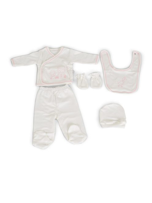 BABARUHA kihozós szett, újszülött ruhacsomag díszdobozban PINK/rózsa