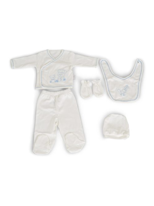 BABARUHA kihozós szett, újszülött ruhacsomag díszdobozban KÉK