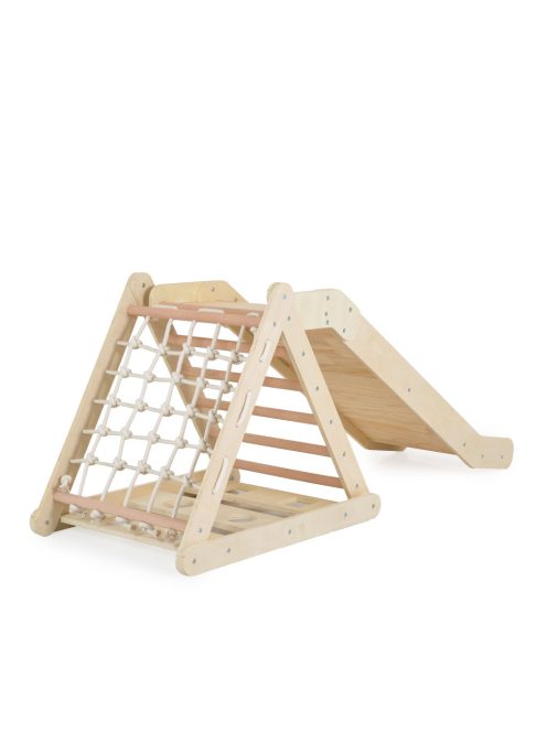 FA MÁSZÓKA 3IN1 csúszda, Montessori 155*57cm NATUR Pikler
