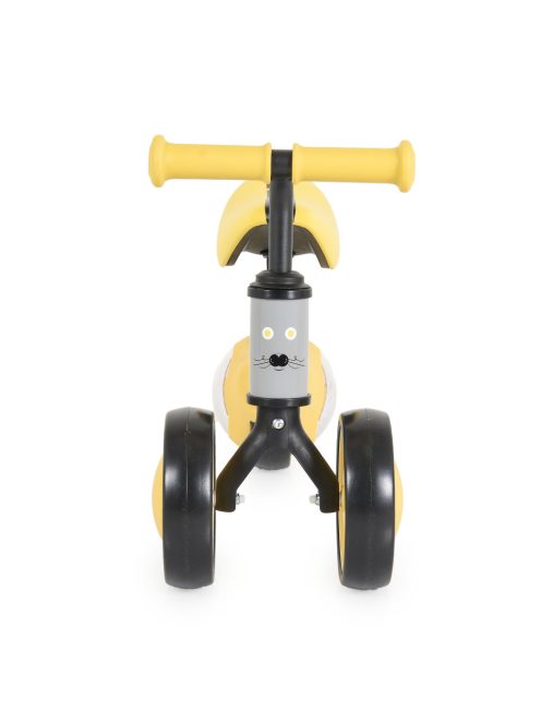 WEE mini futóbicikli 3 kerekű, elöl 2 kerék, világító hátsó kerékkel SÁRGA