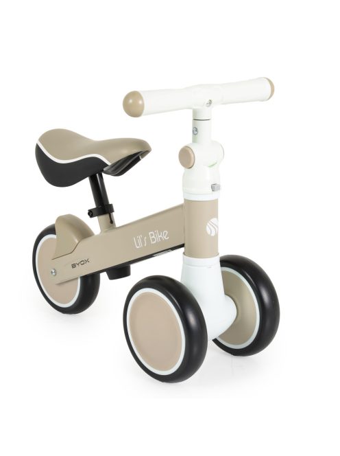 LIL'S mini futóbicikli 3 kerekű, elöl 2 kerék, elfordítható kormánnyal BÉZS