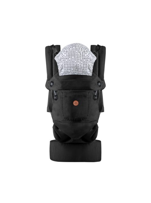 BORA bébi hordozó 3 poziciós pamut FEKETE