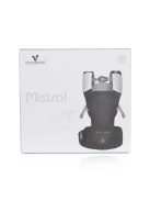 MISTRAL bébi hordozó 3 poziciós, ergonomikus, hálós FEKETE