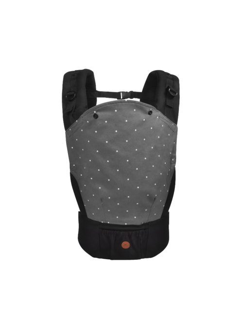 MUSON bébi hordozó 2 poziciós pöttyös SZÜRKE