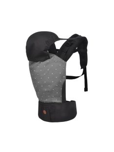 MUSON bébi hordozó 2 poziciós pöttyös SZÜRKE