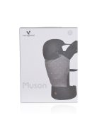 MUSON bébi hordozó 2 poziciós pöttyös SZÜRKE