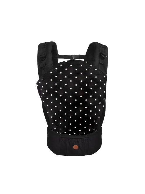 MUSON bébi hordozó 2 poziciós pöttyös FEKETE