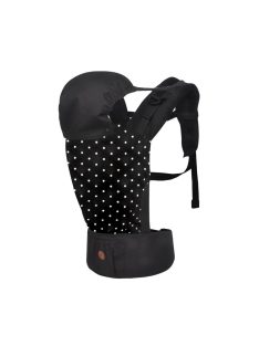 MUSON bébi hordozó 2 poziciós pöttyös FEKETE