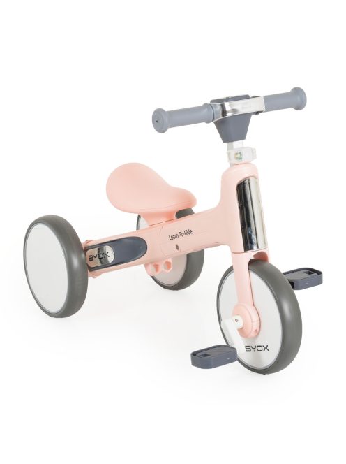 LEARN-to-Ride mini futóbicikli 3 kerekű, összecsukható PINK/rózsa