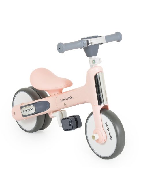 LEARN-to-Ride mini futóbicikli 3 kerekű, összecsukható PINK/rózsa