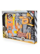 FIÚ játék doboz szerszámokkal, fúróval SÁRGA/FEKETE