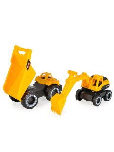   FIÚ játék AUTÓ 2 db teherautó homlokrakodóval és dömperrel