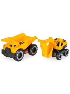   FIÚ játék AUTÓ 2 db teherautó homlokrakodóval és dömperrel