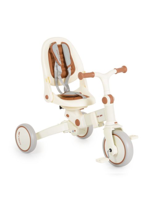 COMPACTO tricikli multifunkciós, 3in1 futóbiciklivé alakítható BÉZS