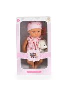 JÁTÉKBABA 30cm újszülött macival PINK