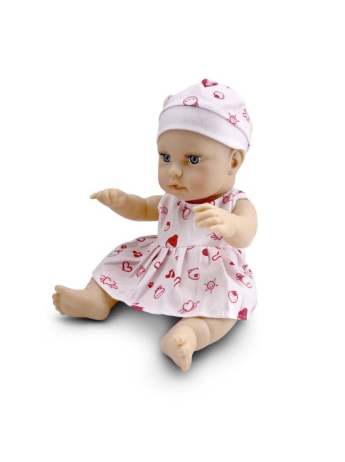JÁTÉKBABA 30cm újszülött macival PINK