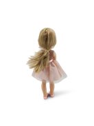JÁTÉKBABA 38 cm-es hajasbaba, szőke, tüll szoknya, fésűvel BÉZS 