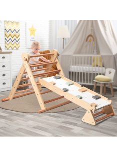   FA MÁSZÓKA 2IN1 PIKLER 3szög és mászórámpa Montessori 132*60cm NATUR