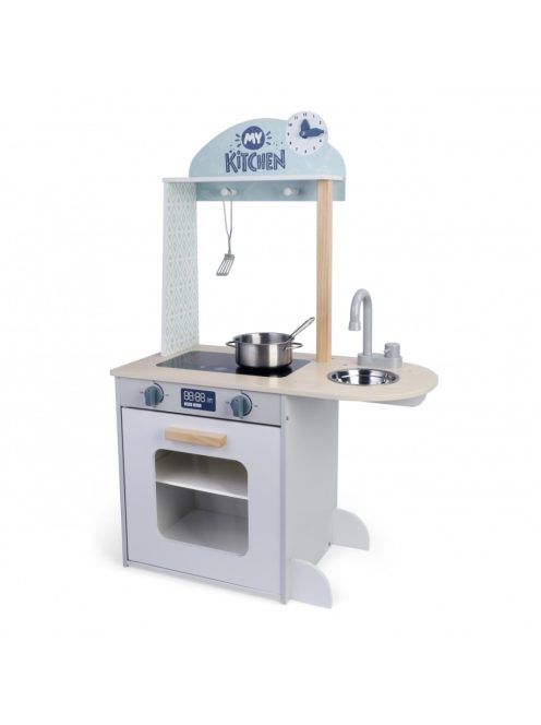 MONI Fa kiskonyha kék 4 db eszközzel szett