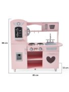 Fa kiskonyha berendezésekkel szivecskés PINK